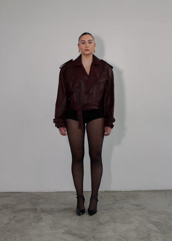 BUVAIA Kurtka skórzana ramoneska