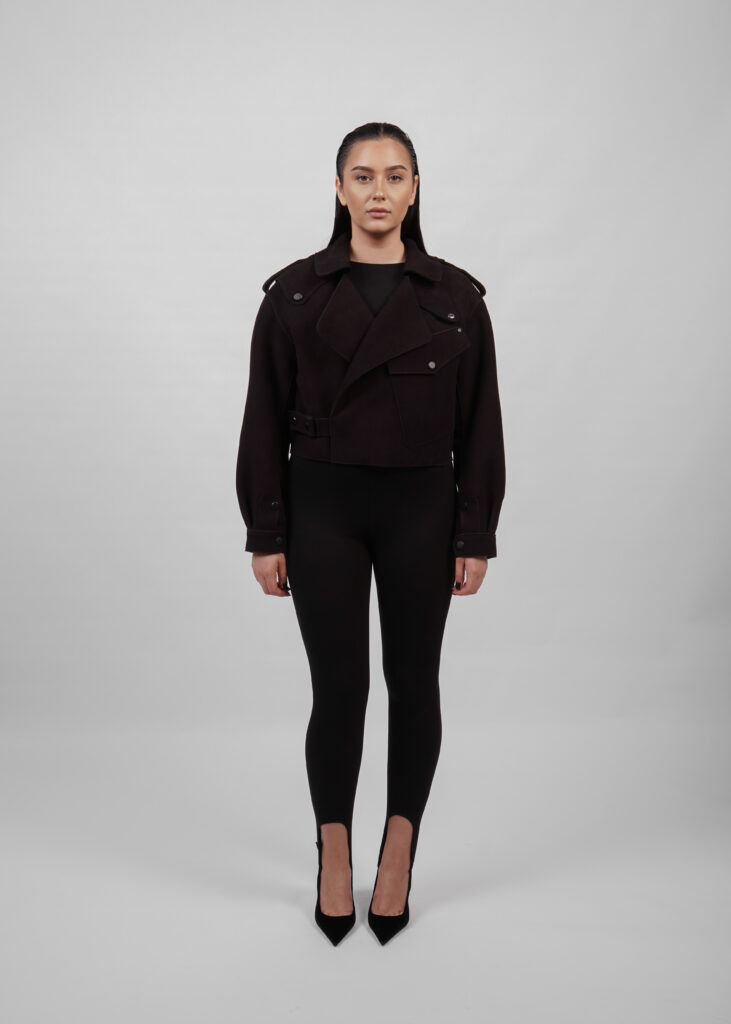 Ramoneska skórzana zamszowa BUVAIA