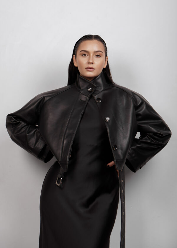 BUVAIA minimalistyczna prosta kurtka skórzana