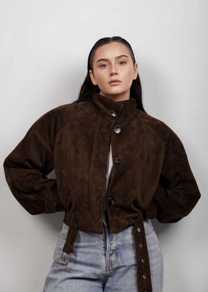 BUVAIA minimalistyczna prosta kurtka skórzana