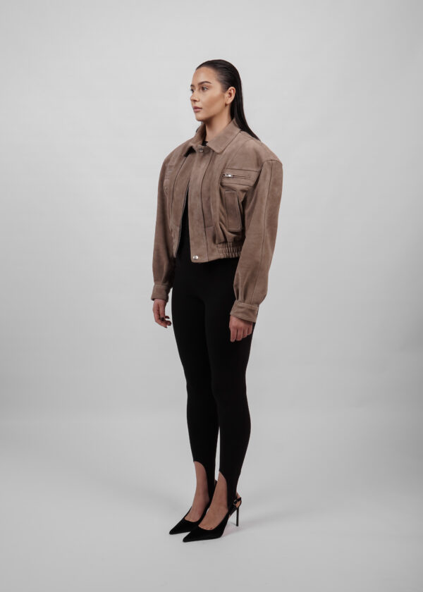 Kurtka skórzana zamszowa bomber BUVAIA