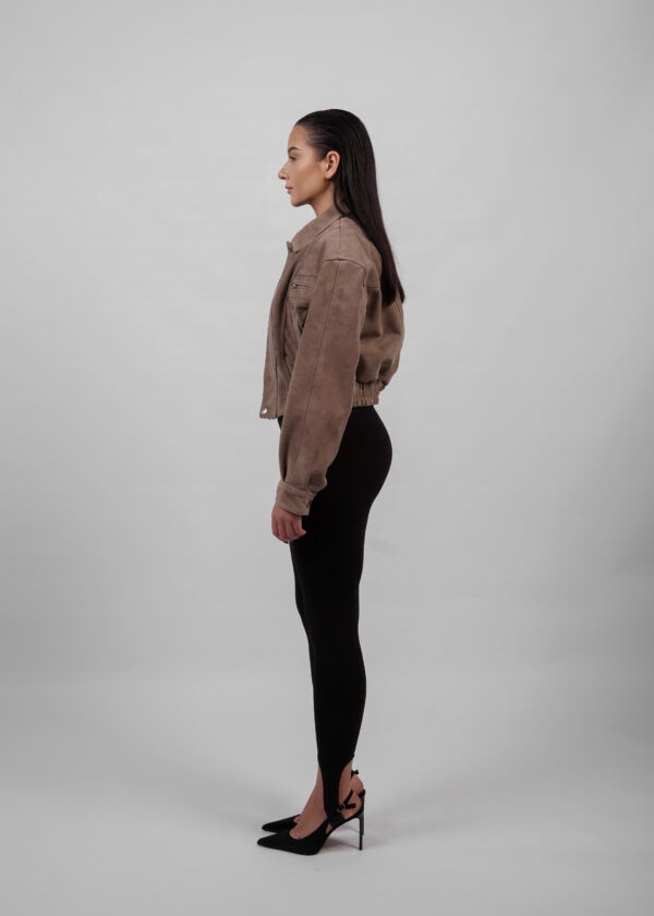 Kurtka skórzana zamszowa bomber BUVAIA