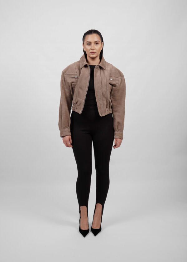 Kurtka skórzana zamszowa bomber BUVAIA