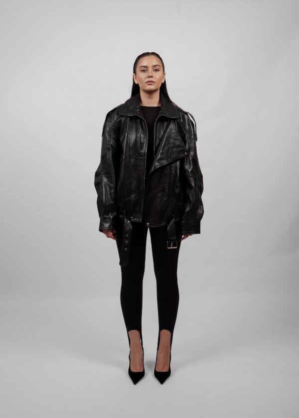 BUVAIA Damska kurtka skórzana