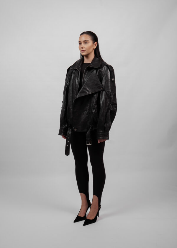 BUVAIA Damska kurtka skórzana