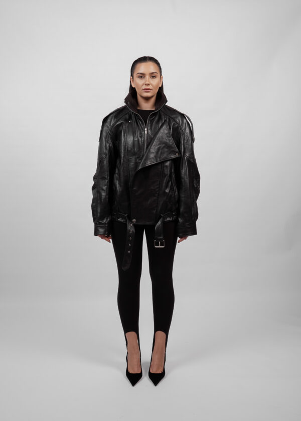 BUVAIA Damska kurtka skórzana