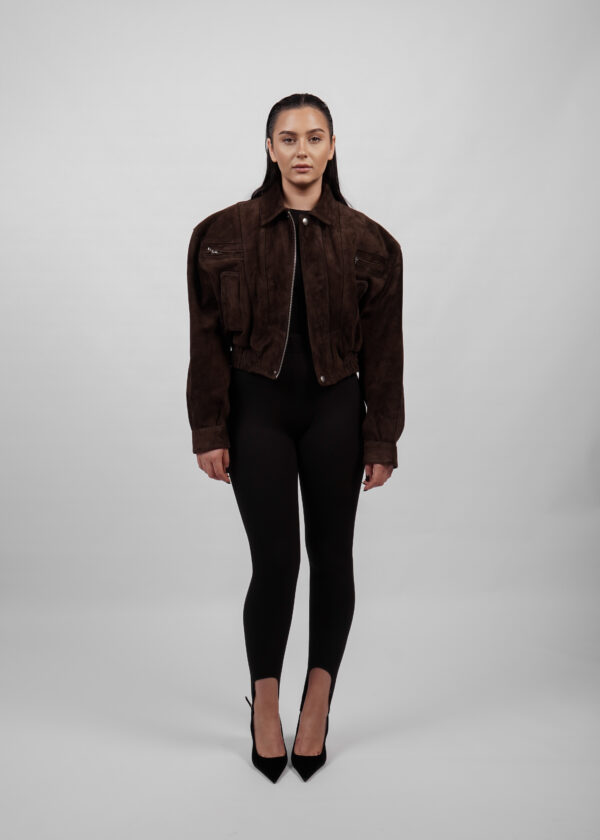 Kurtka skórzana zamszowa bomber BUVAIA