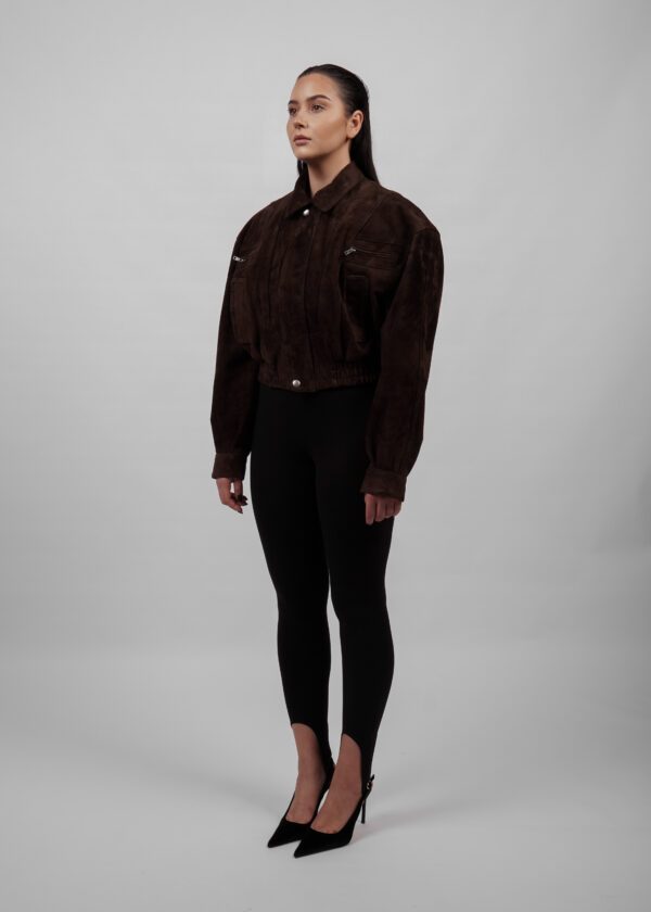 Kurtka skórzana zamszowa bomber BUVAIA