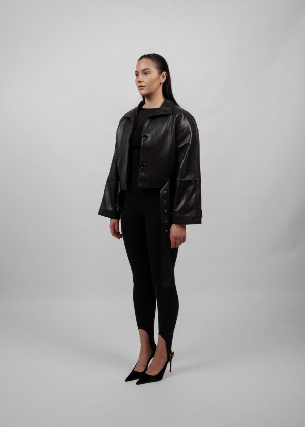 BUVAIA minimalistyczna prosta kurtka skórzana