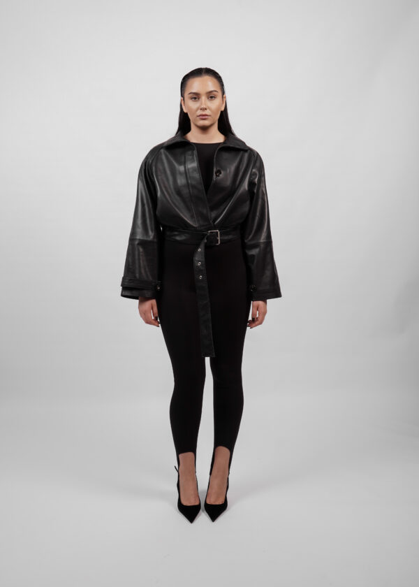 BUVAIA minimalistyczna prosta kurtka skórzana